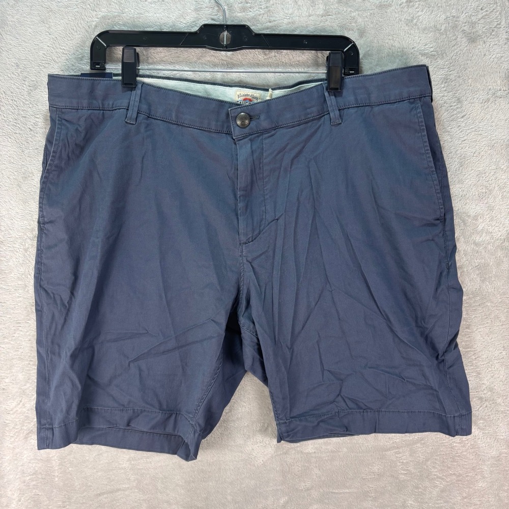 Faherty Island Life Shorts Organic Cotton Size Mens 40 Navy Blue Chino Preppy 8"